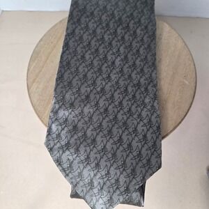 J. Garcia Mens Silk Tie Grey Abstract Carousel Collection Fourteen Necktie